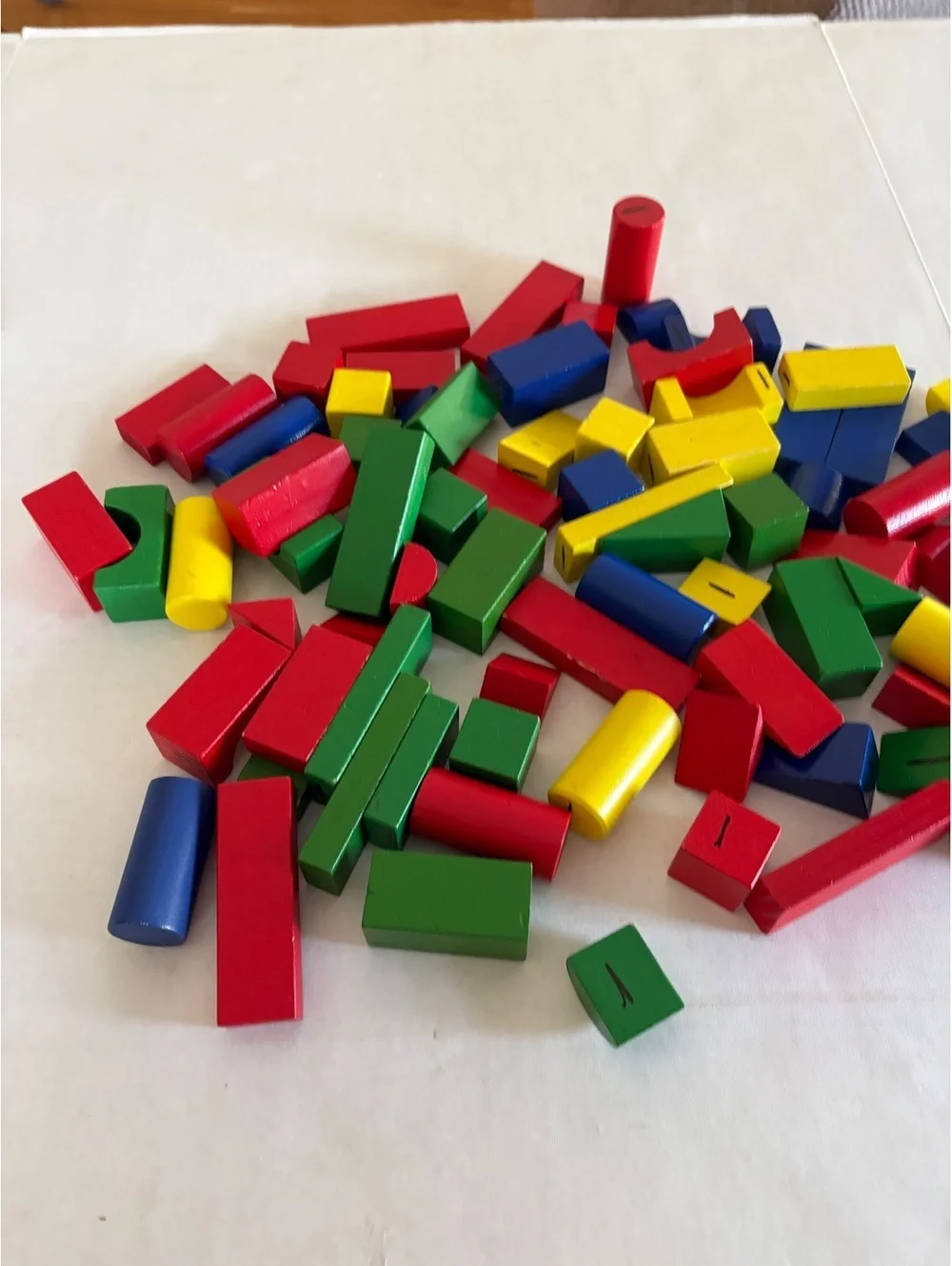 80 piece wooden block set